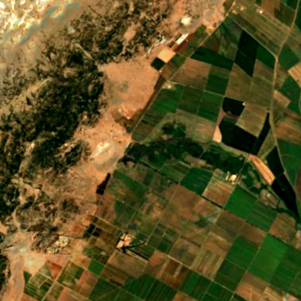 Aammiq Wetland seen from above (Sentinel-2)
