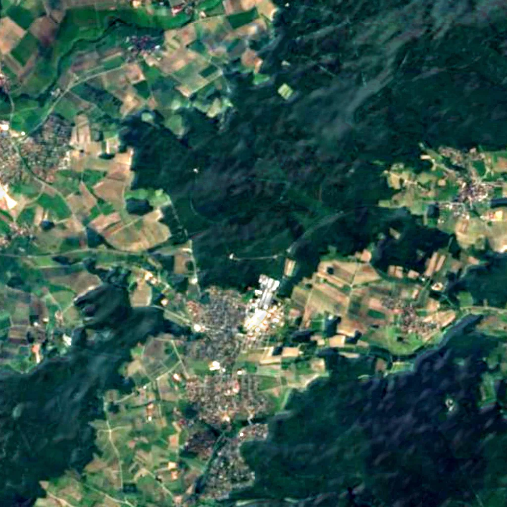 Aischgrund seen from above (Sentinel-2)