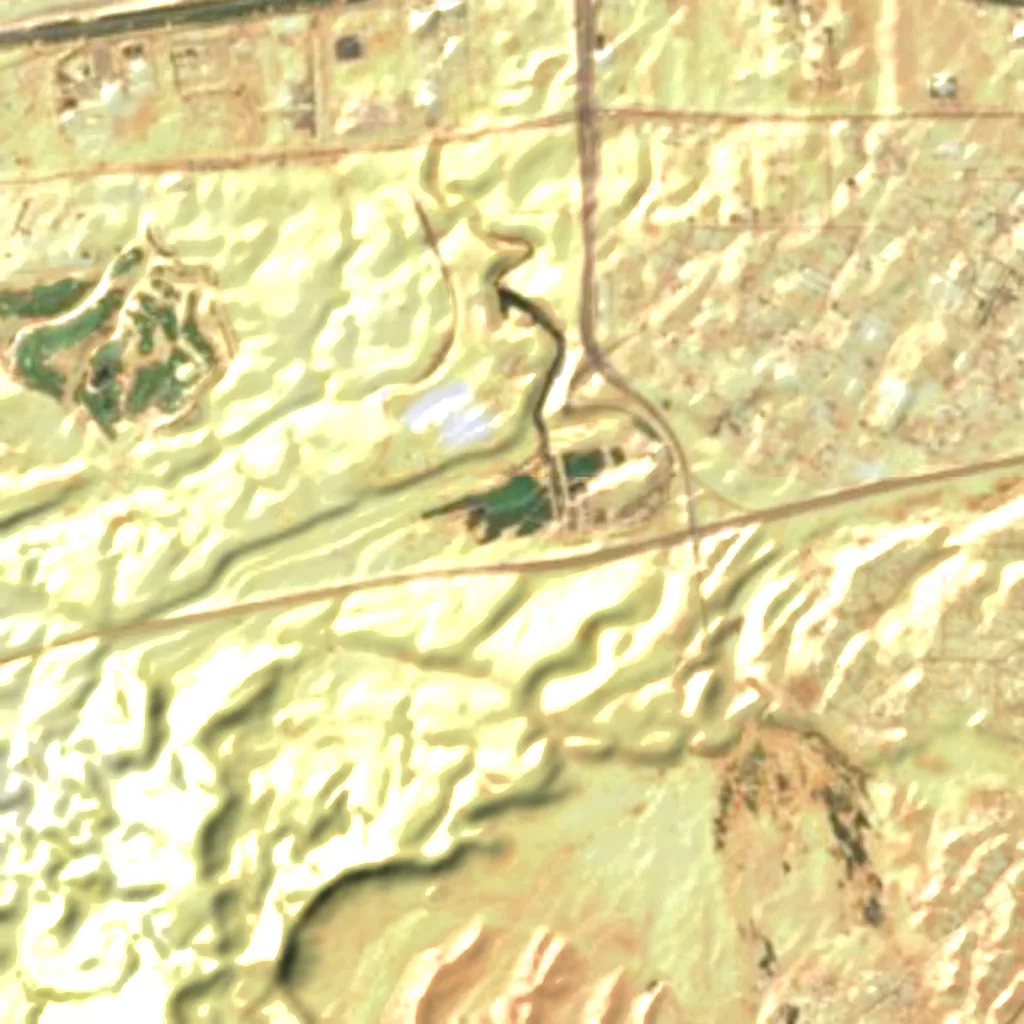 Al Ansab Wetlands seen from above (Sentinel-2)