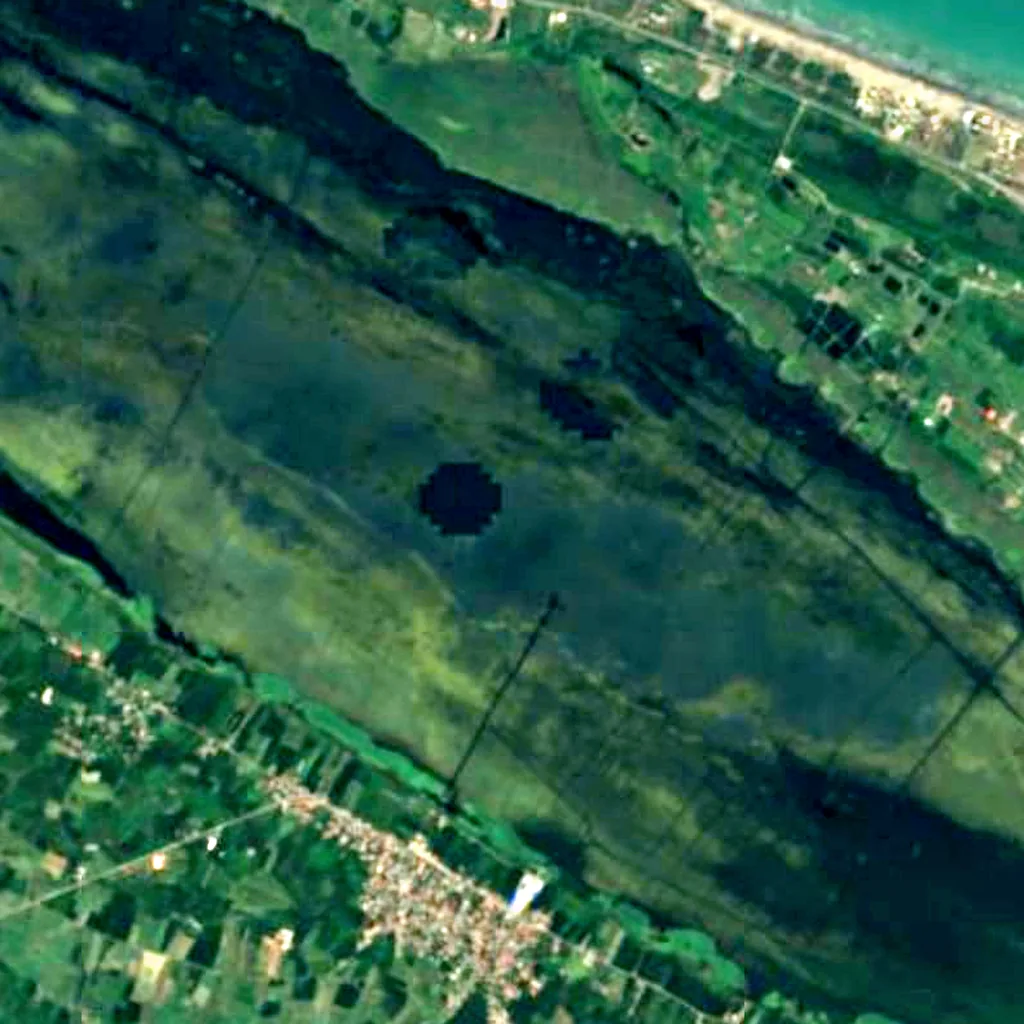 Anzali Lagoon seen from above (Sentinel-2)