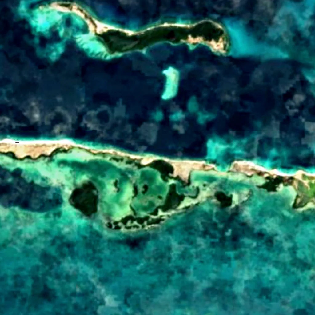 Archipiélago de Los Roques National Park seen from above (Sentinel-2)