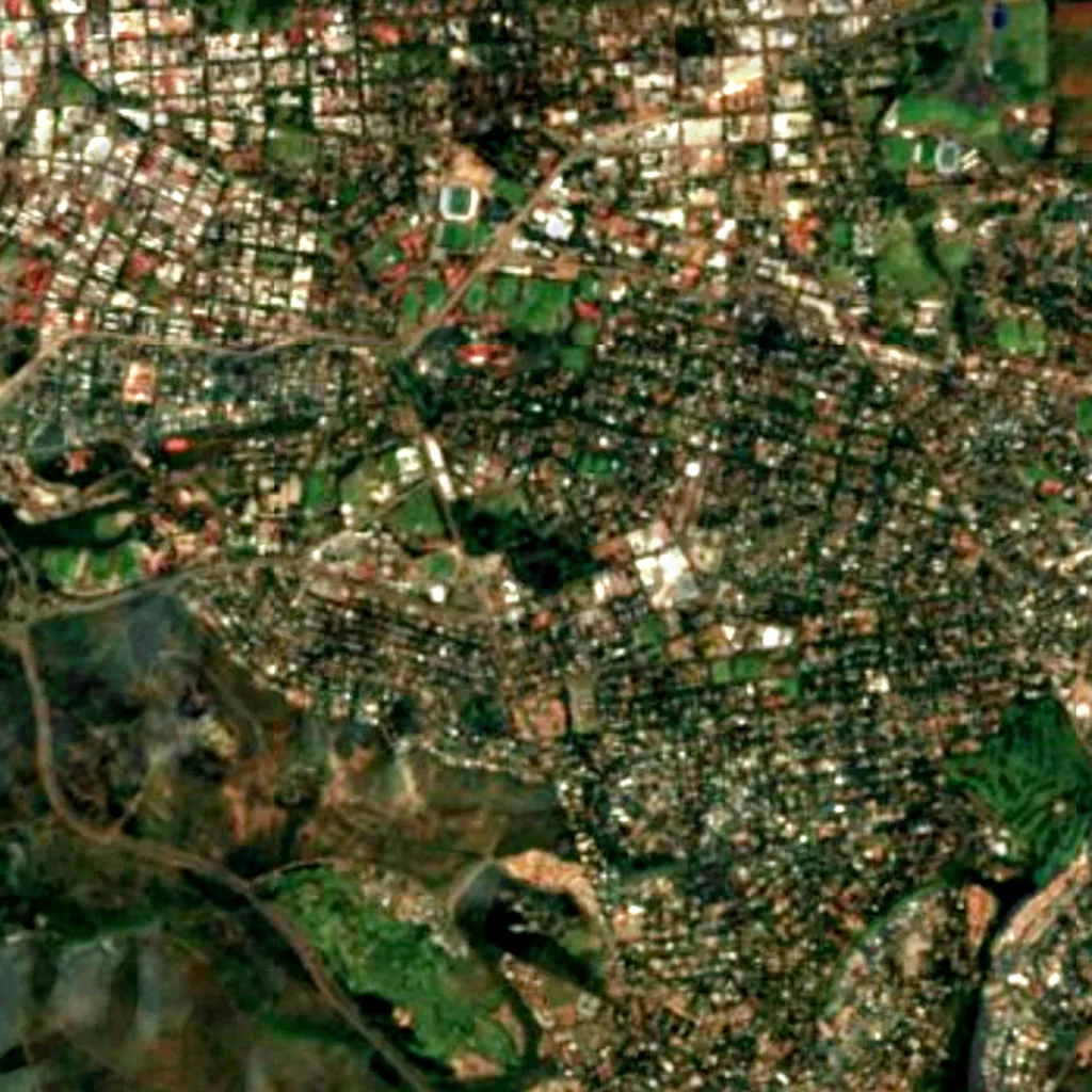 Austin Roberts Bird Sanctuary seen from above (Sentinel-2)