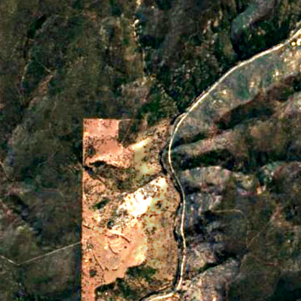 Avon Valley National Park visto desde arriba (Sentinel-2)