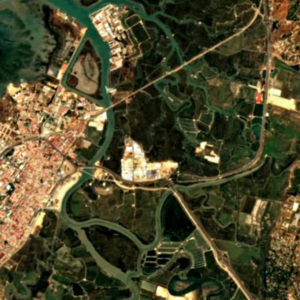 Bahía de Cádiz Natural Park seen from above (Sentinel-2)