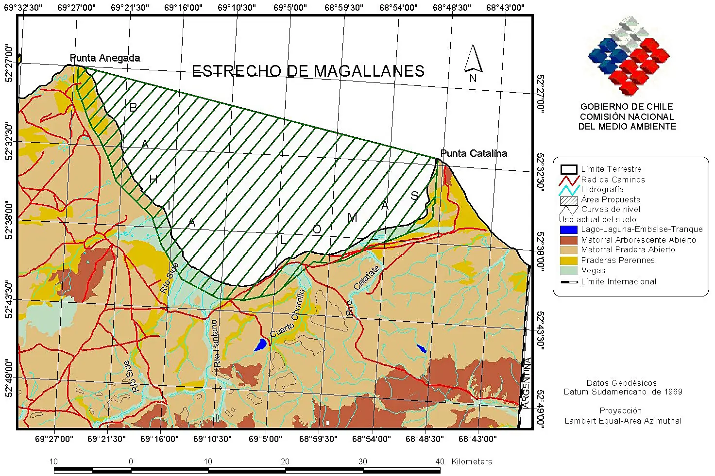 Bahía Lomas CL1430map