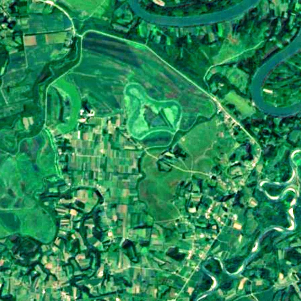Bardača seen from above (Sentinel-2)