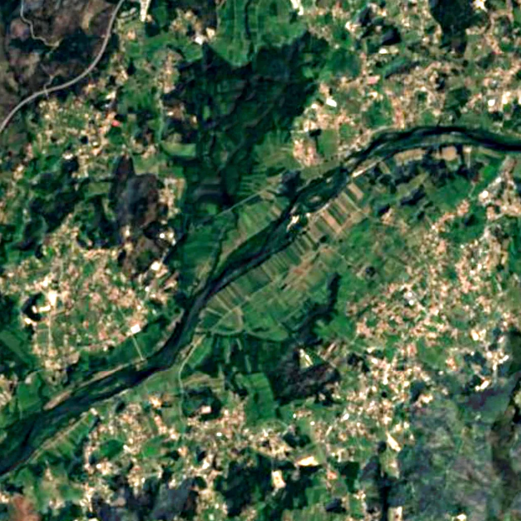 Bertiandos and S. Pedro of Arcos Lagoons seen from above (Sentinel-2)