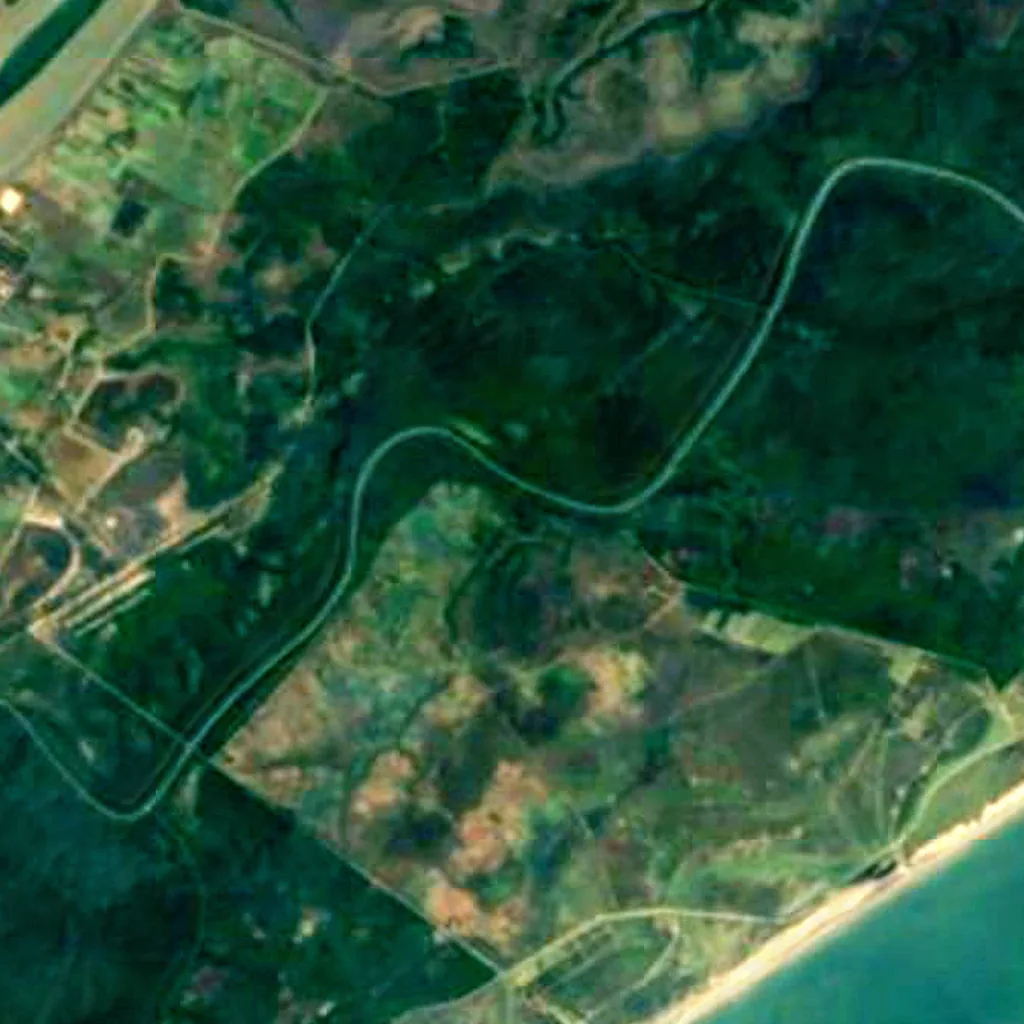 Bhitarkanika Mangroves seen from above (Sentinel-2)