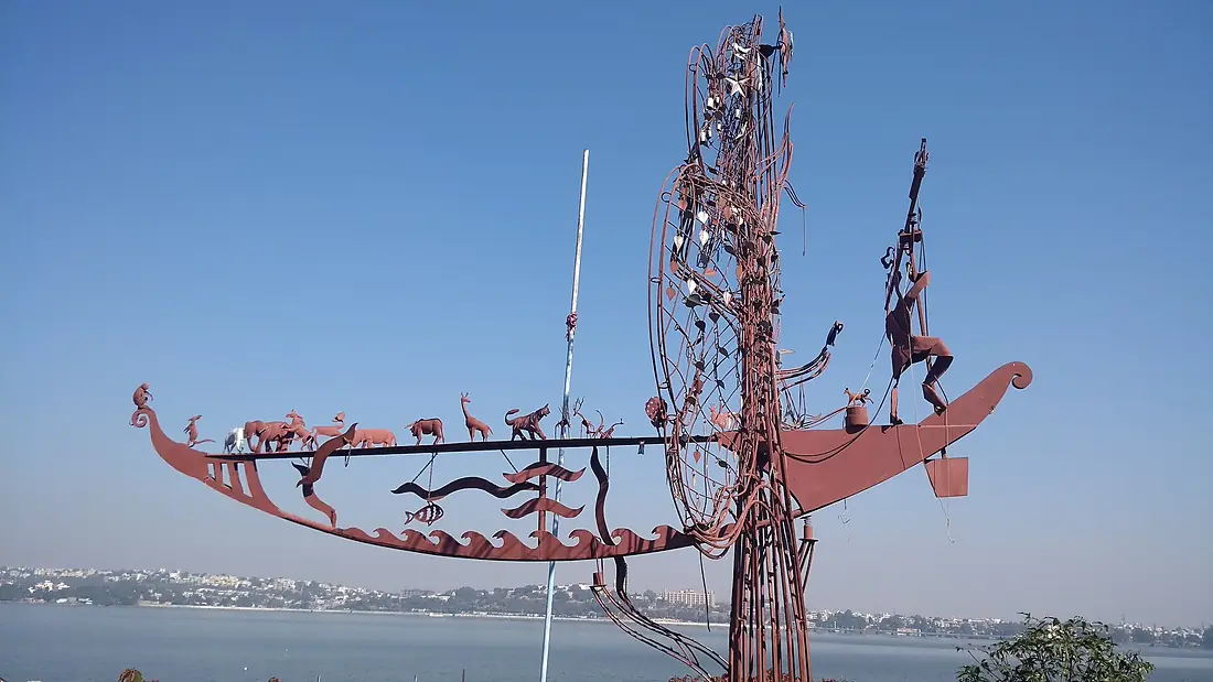 Noha installation in Bhopal lake