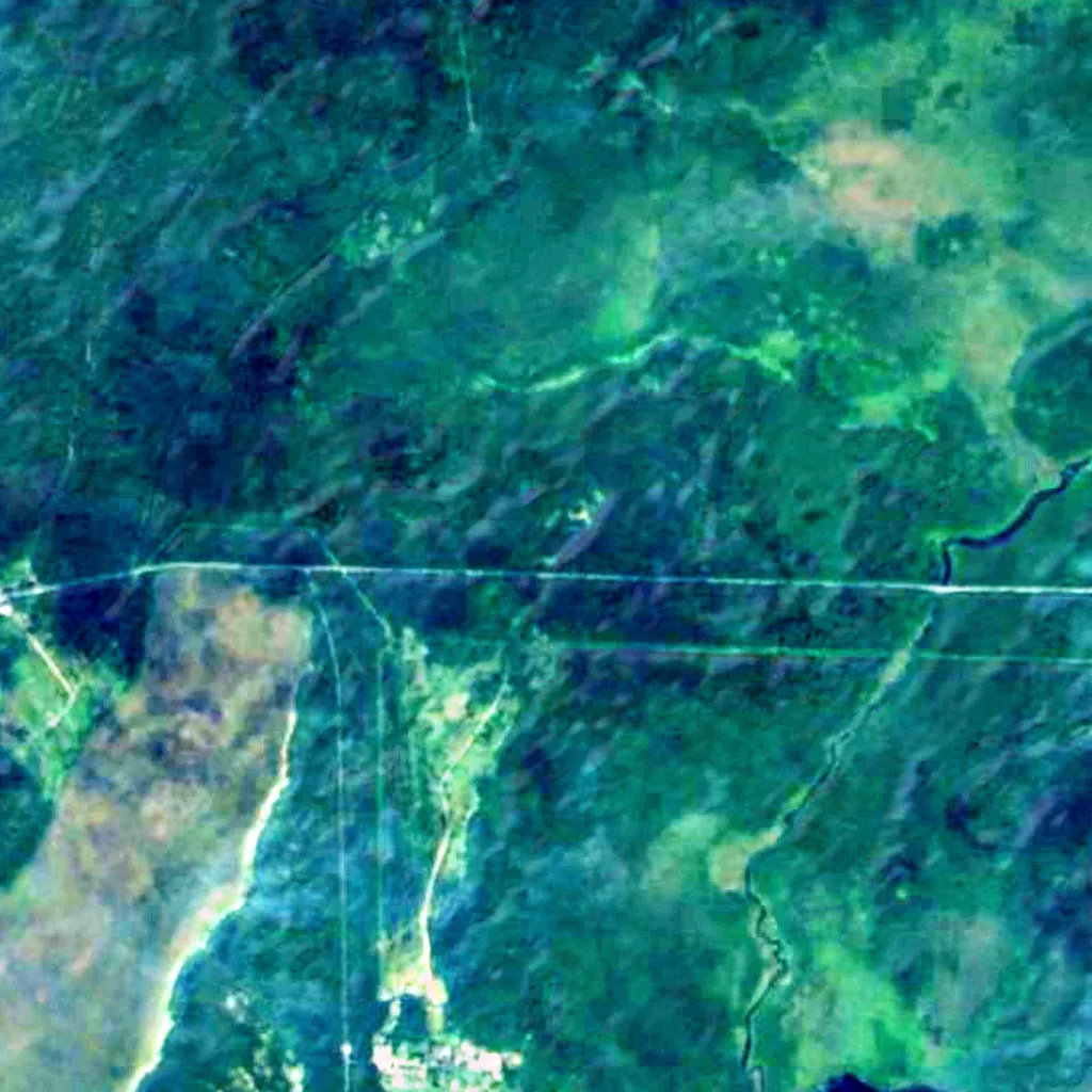 Biarezinski Biosphere Reserve seen from above (Sentinel-2)