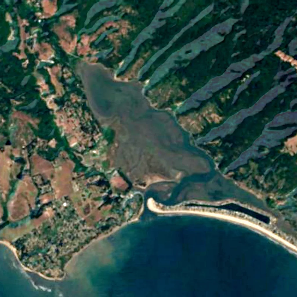 Bolinas Lagoon seen from above (Sentinel-2)