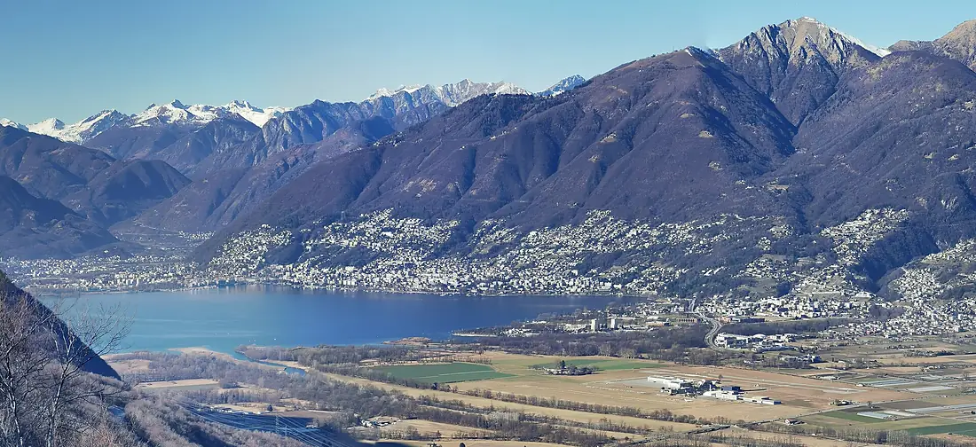 View on Lake Maggiore from Prato Grasso