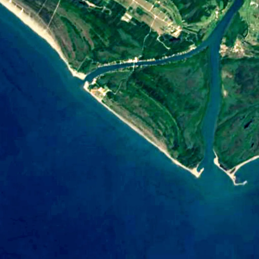 Buna seen from above (Sentinel-2)