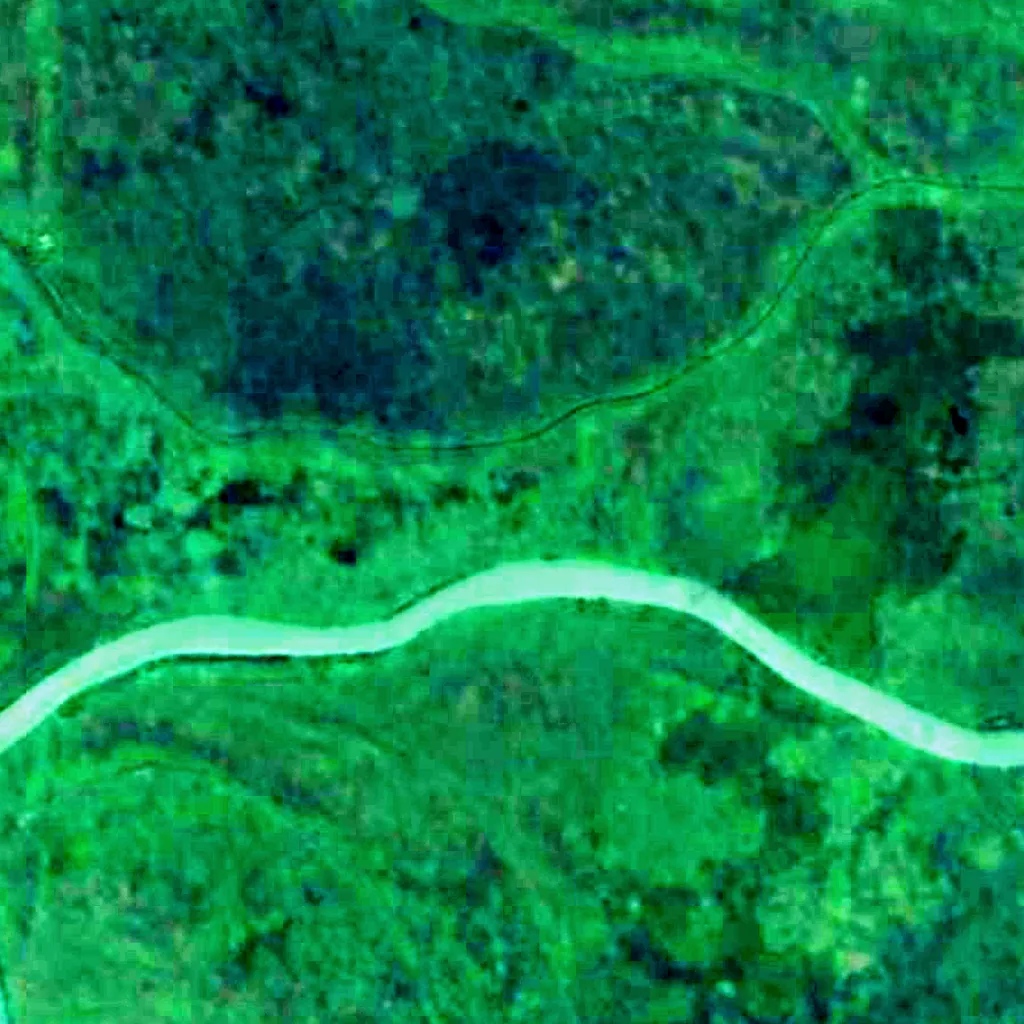 Bystroye Canal seen from above (Sentinel-2)