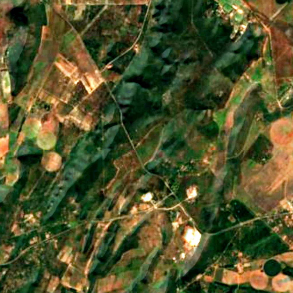 Chinhoyi Caves seen from above (Sentinel-2)