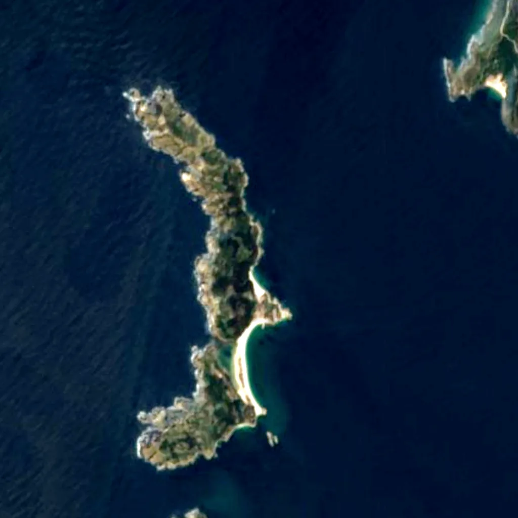 Cíes Islands seen from above (Sentinel-2)