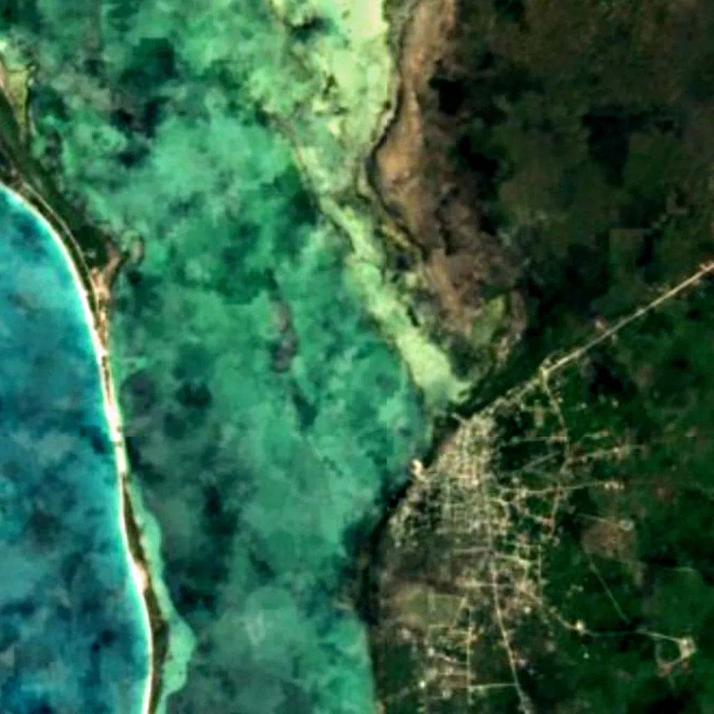 Codrington Lagoon seen from above (Sentinel-2)