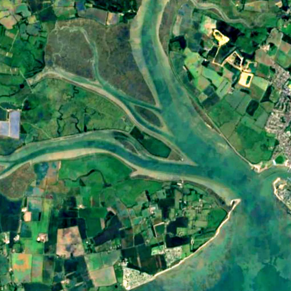 Colne Estuary seen from above (Sentinel-2)