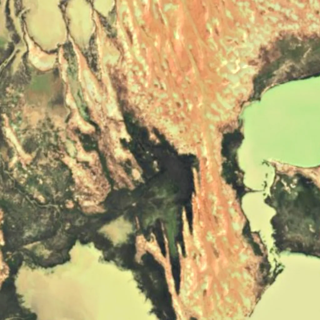 Coongie Lakes visto desde arriba (Sentinel-2)