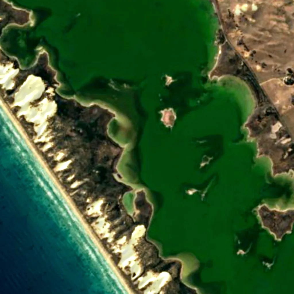 Coorong National Park seen from above (Sentinel-2)