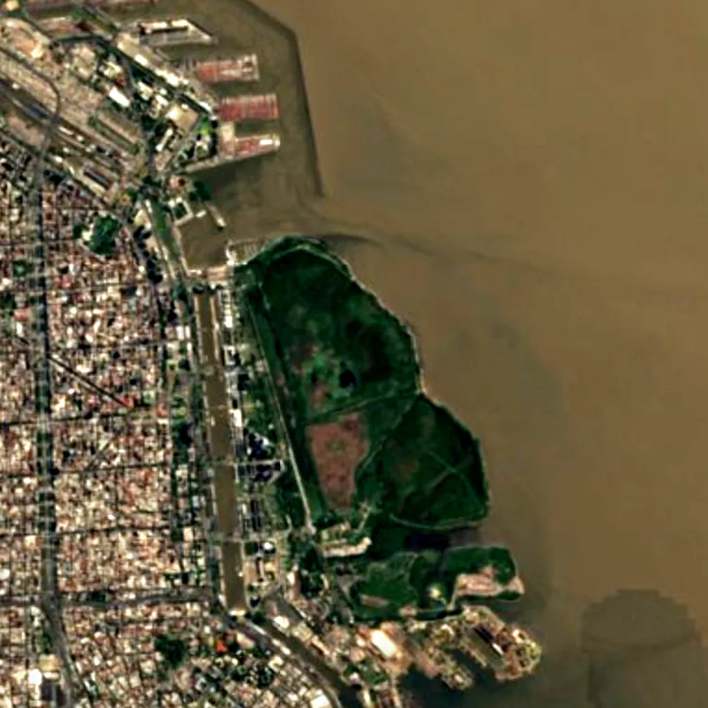 Réserve écologique de Buenos Aires vu d'en haut (Sentinel-2)