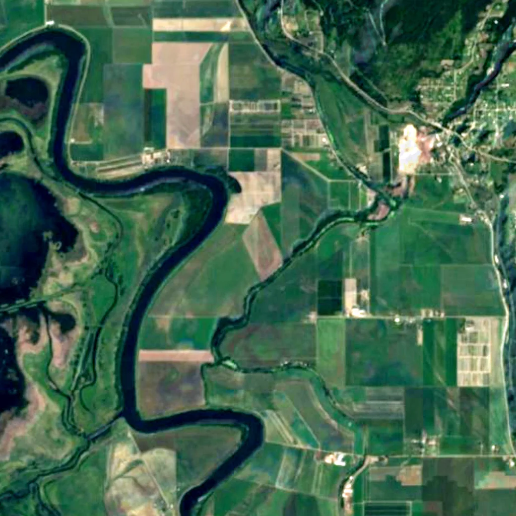 Creston Valley Wildlife Management Area seen from above (Sentinel-2)