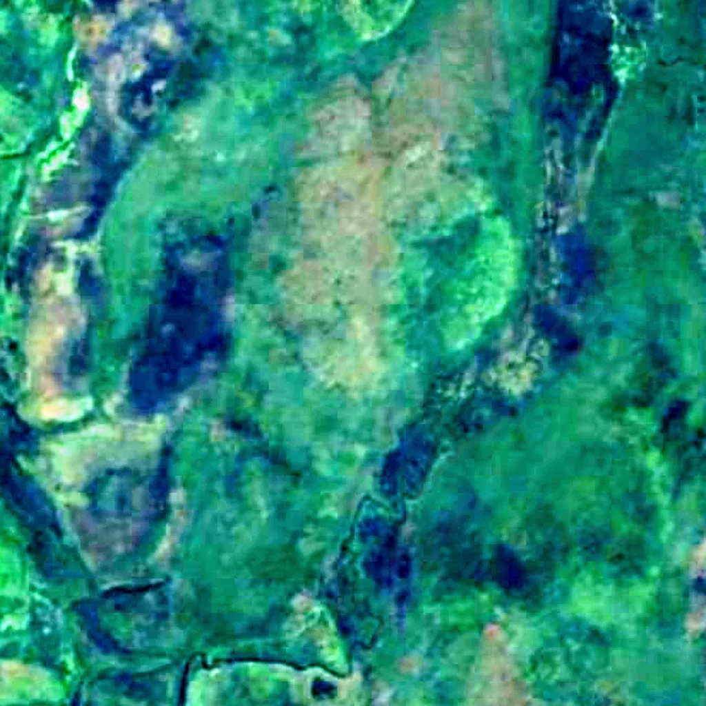 Crooked Tree Wildlife Sanctuary seen from above (Sentinel-2)
