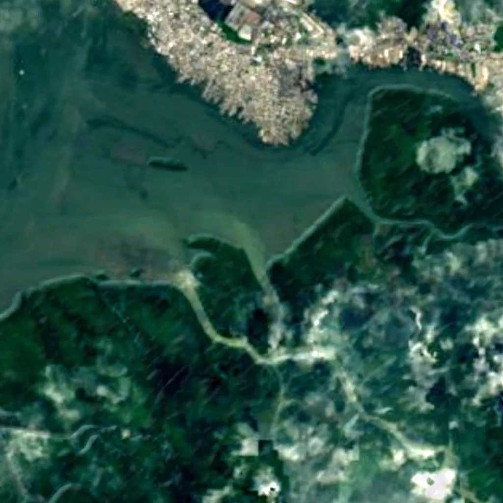 Dagua River seen from above (Sentinel-2)