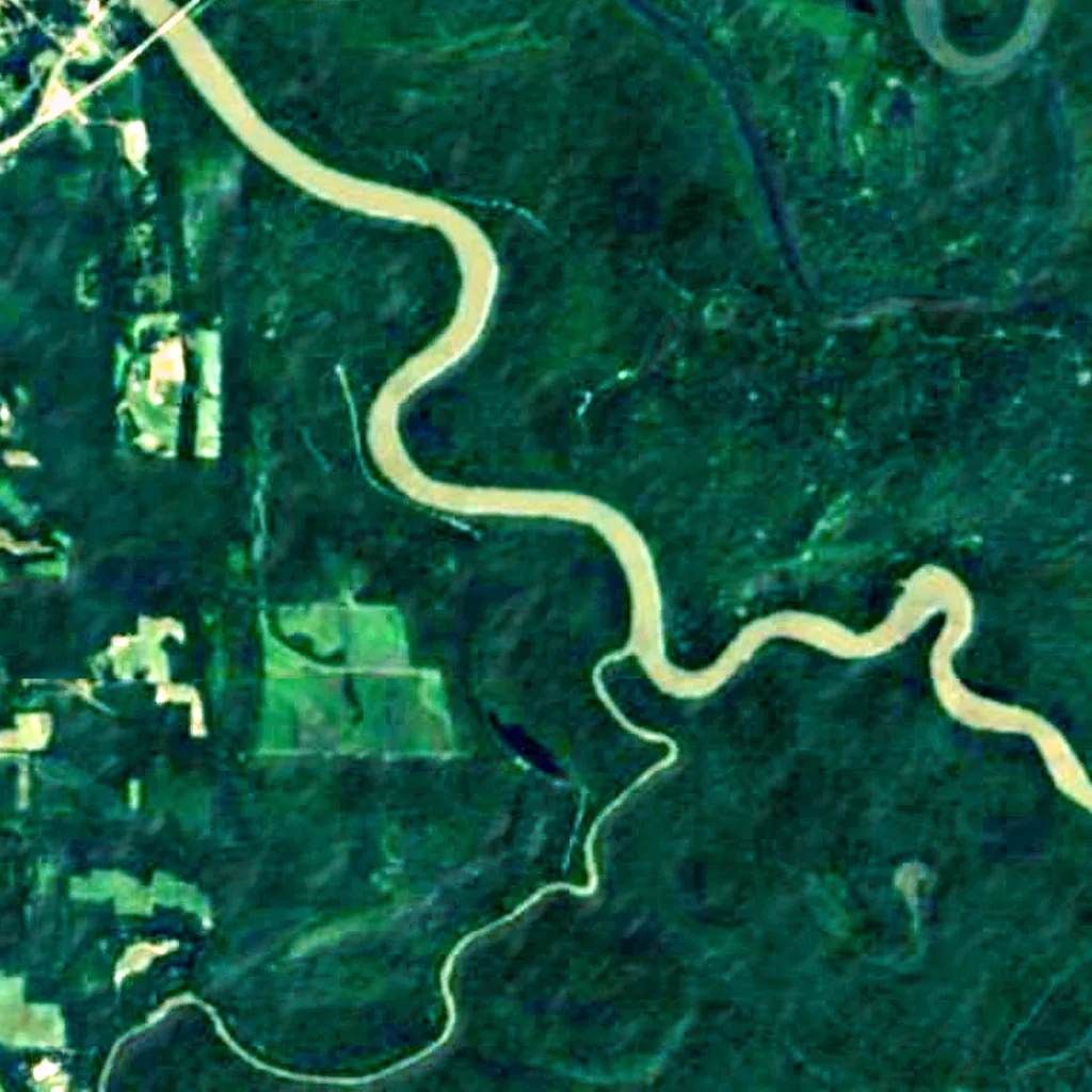 Dale Bumpers White River National Wildlife Refuge seen from above (Sentinel-2)