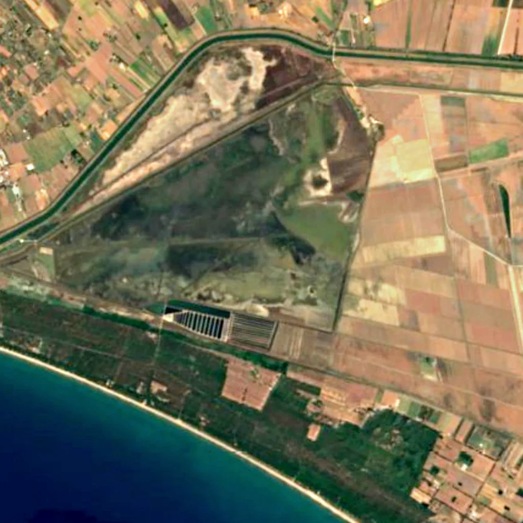 Diaccia Botrona Nature Reserve seen from above (Sentinel-2)