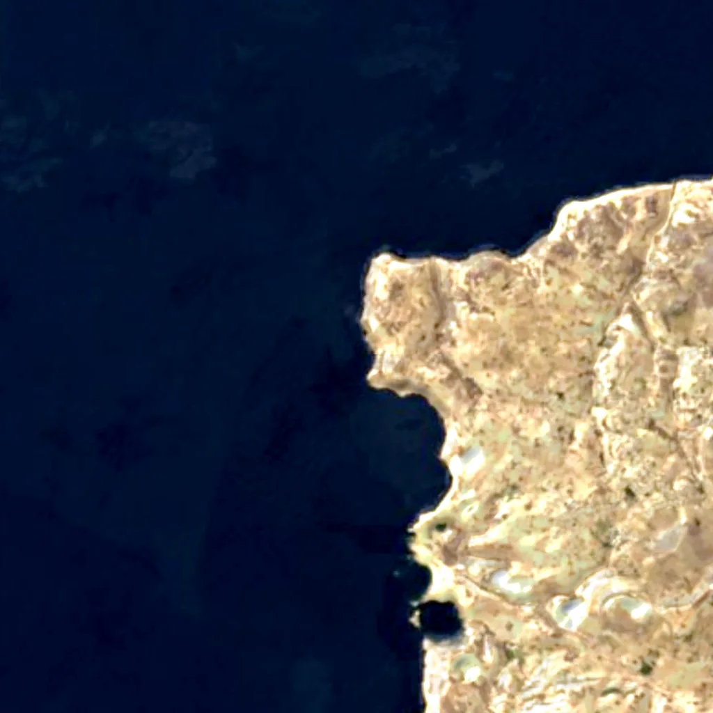 Dwejra Bay to San Dimitri Point Important Bird Area seen from above (Sentinel-2)