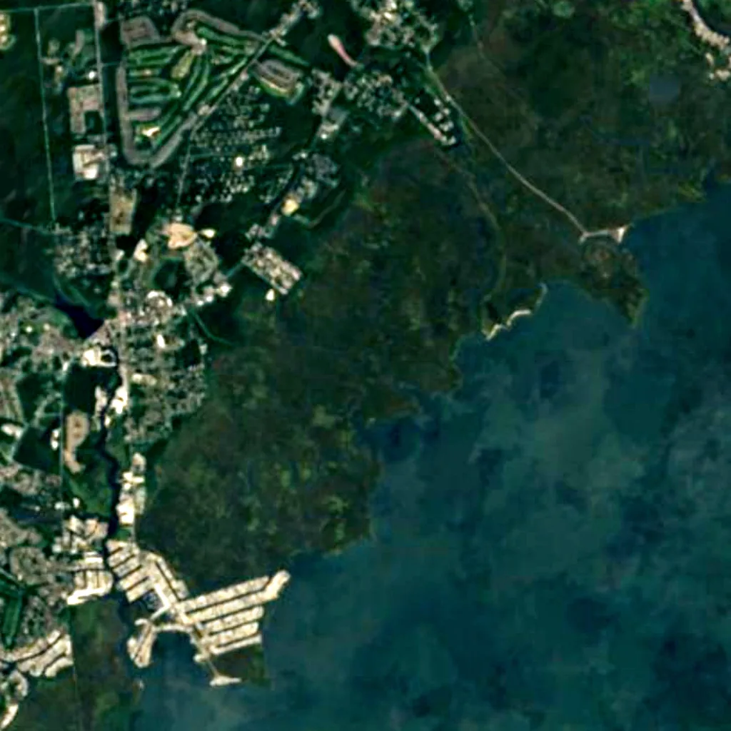 Edwin B. Forsythe National Wildlife Refuge seen from above (Sentinel-2)