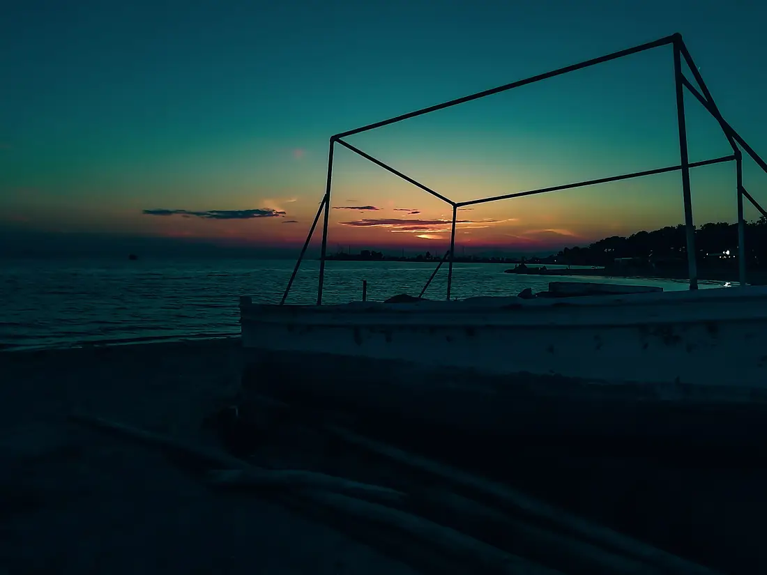 Boat on the coast of Epanomi