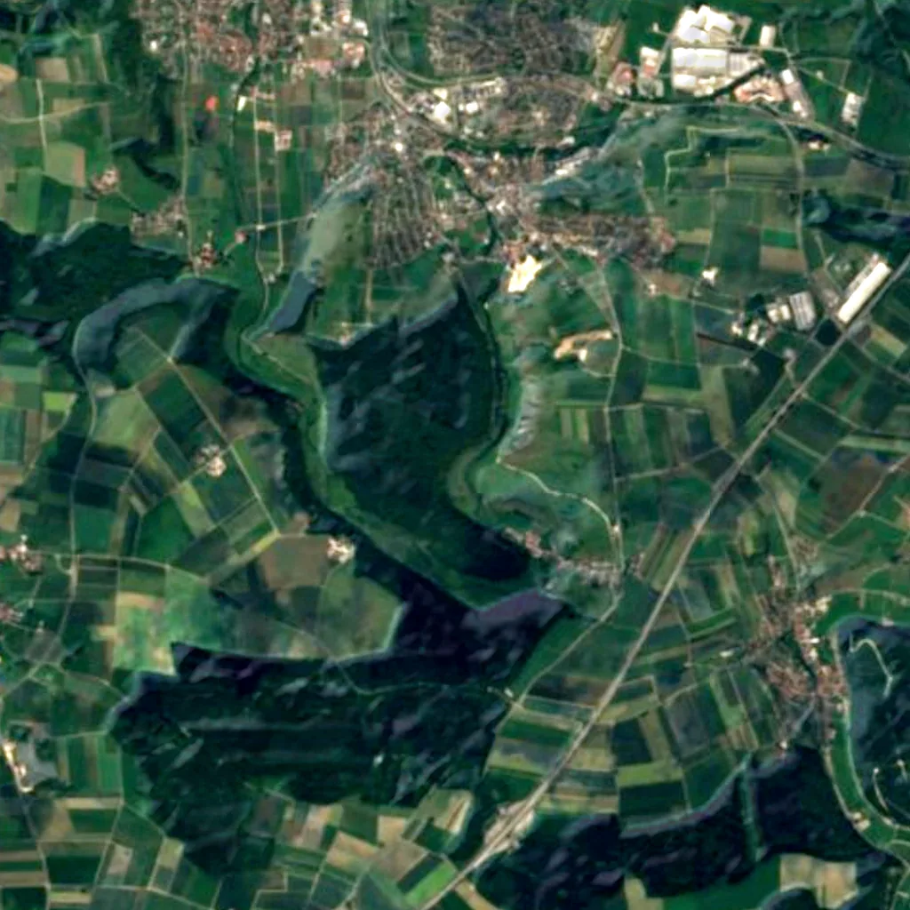 Eselsburger Tal von oben gesehen (Sentinel-2)