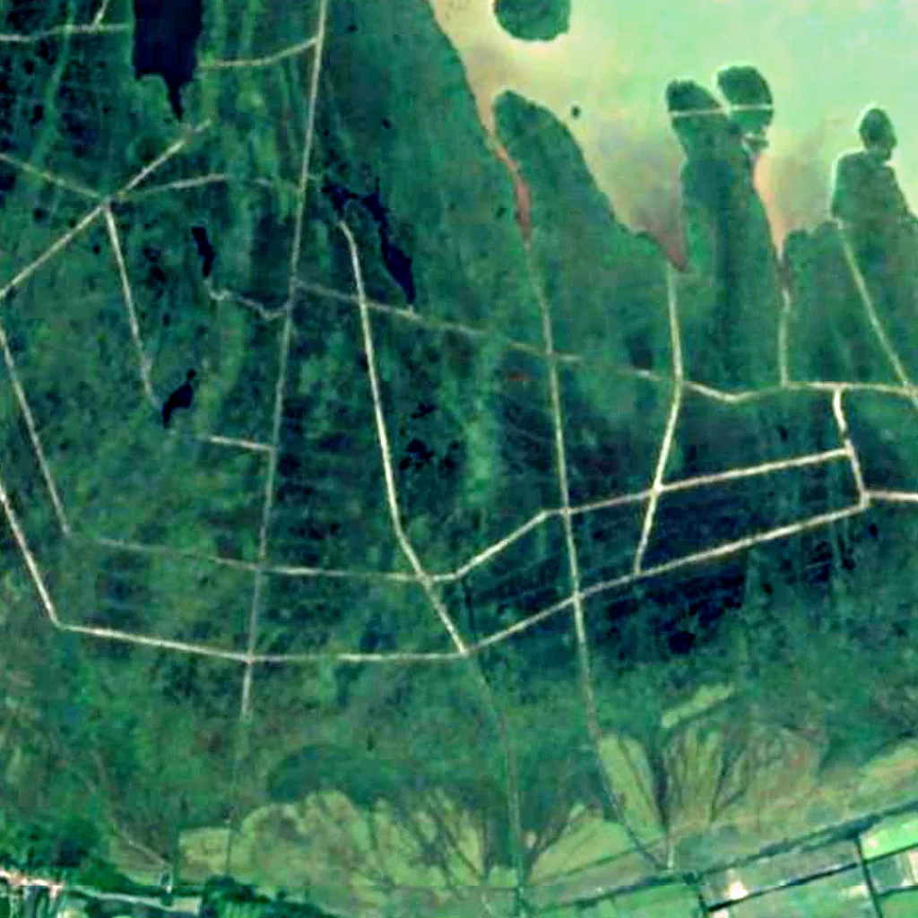 Fertő-Hanság-Nationalpark von oben gesehen (Sentinel-2)