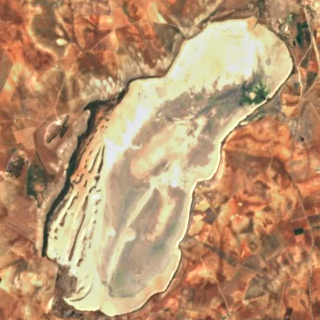 Fuente de Piedra Lagoon seen from above (Sentinel-2)