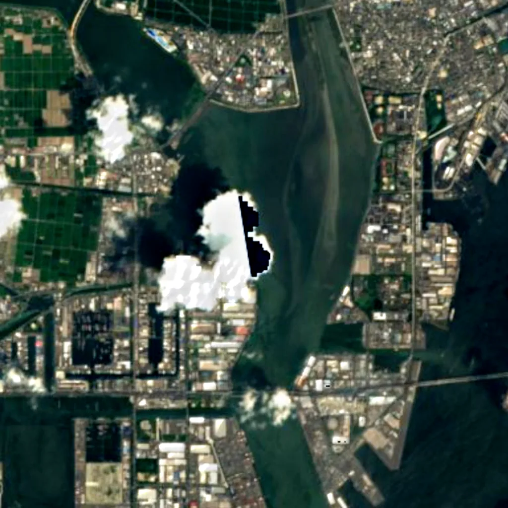 Fujimae-higata von oben gesehen (Sentinel-2)