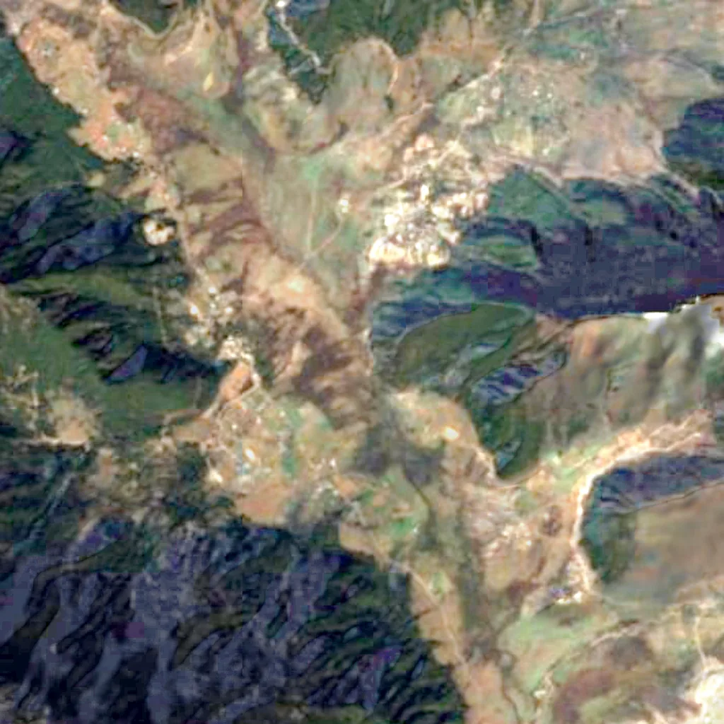 Gangtey-Phobji seen from above (Sentinel-2)