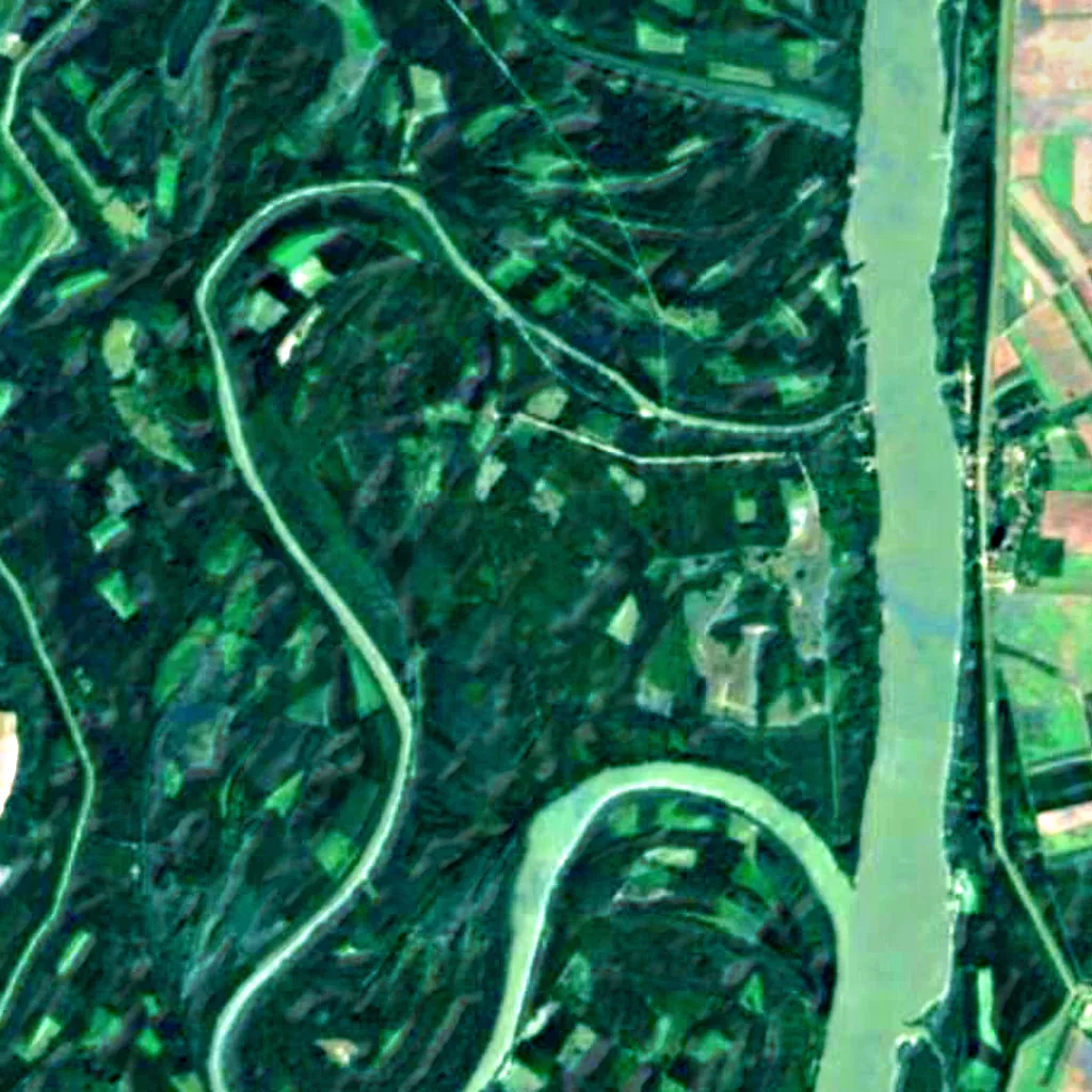 Gemenc seen from above (Sentinel-2)