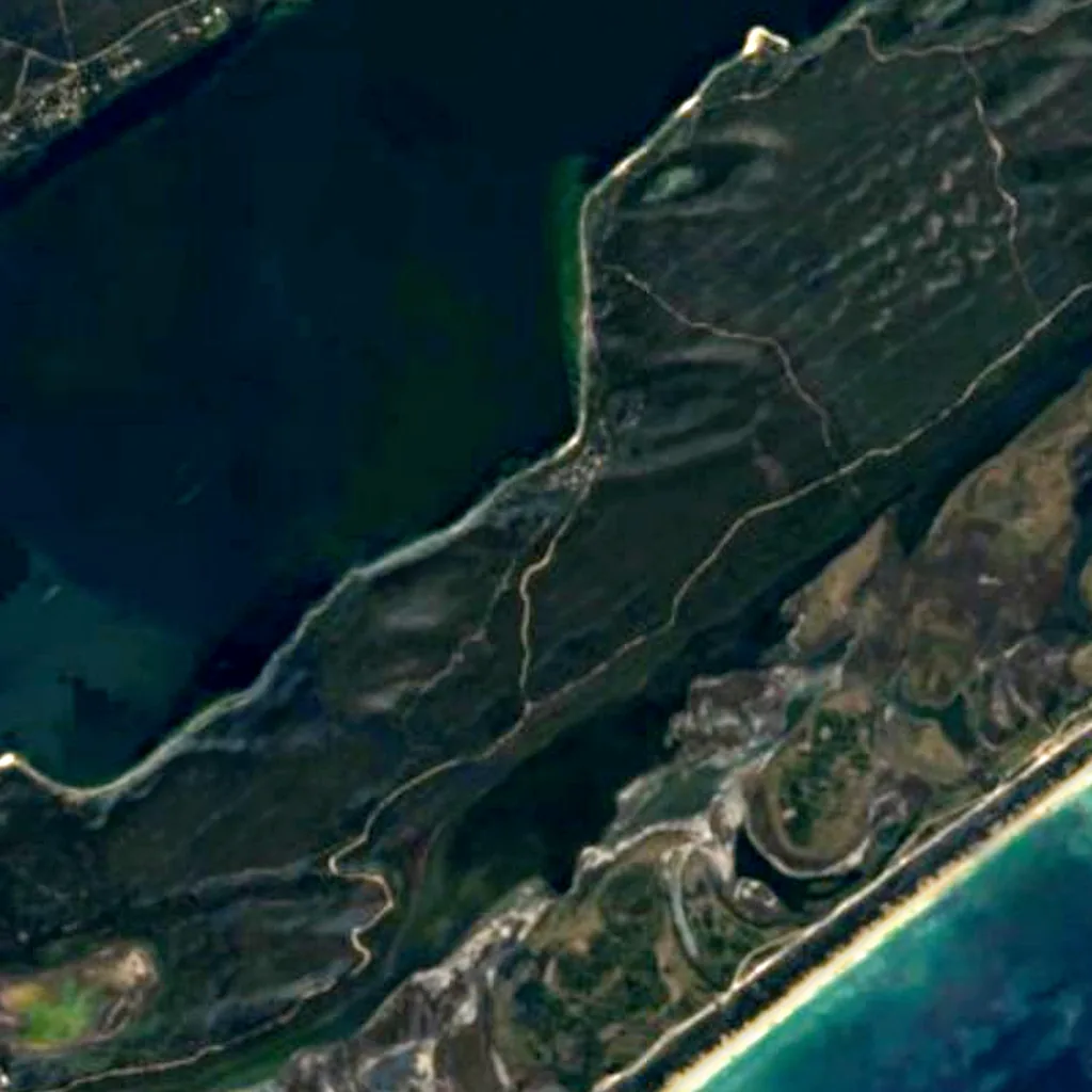 Lagos de Gippsland visto desde arriba (Sentinel-2)