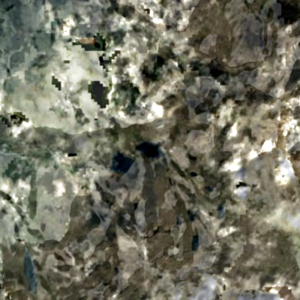 Gosaikunda von oben gesehen (Sentinel-2)