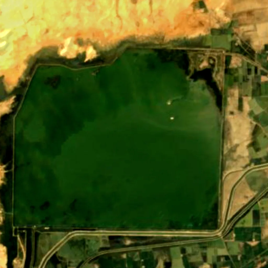 Haleji Lake visto desde arriba (Sentinel-2)