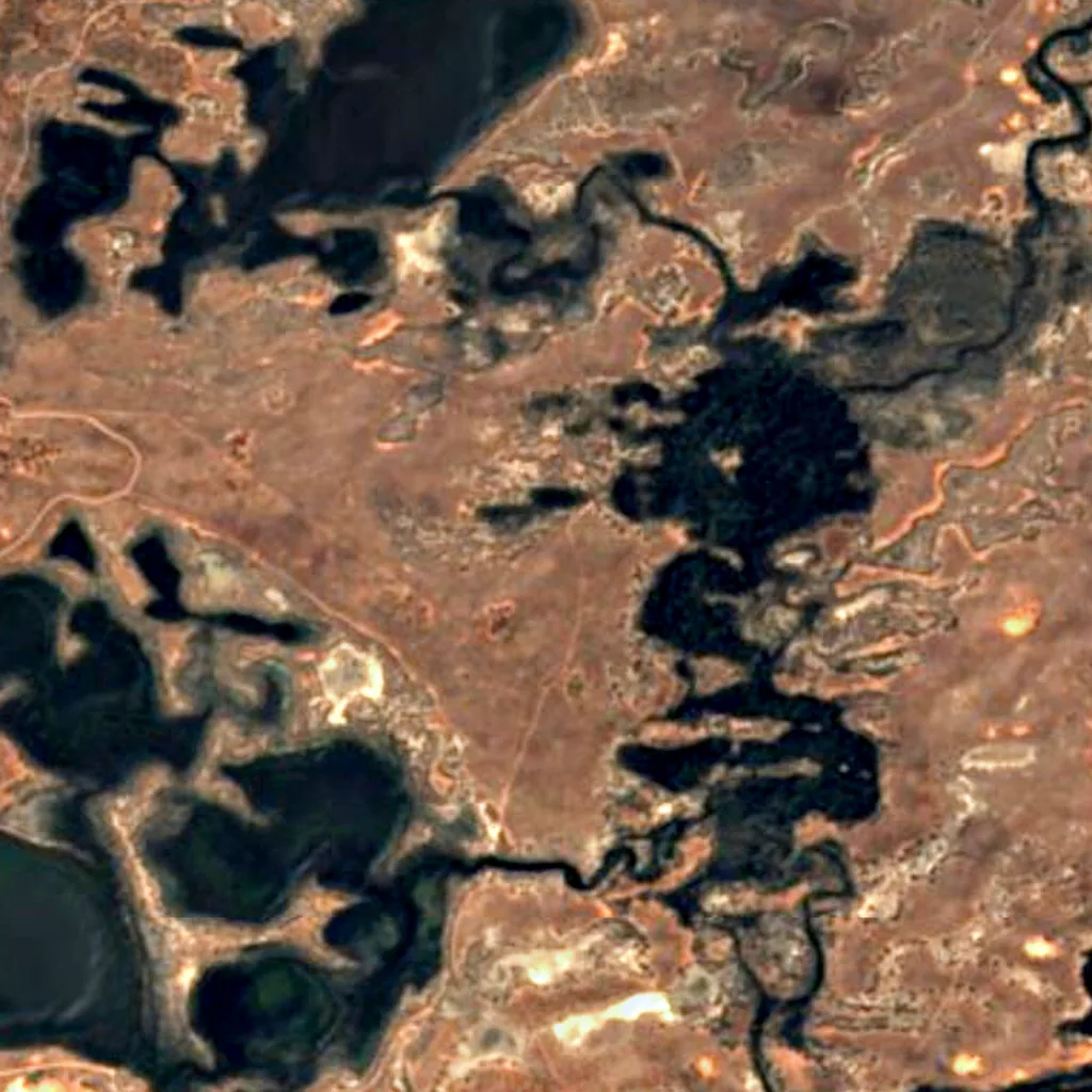 Hattah - Kulkyne National Park seen from above (Sentinel-2)