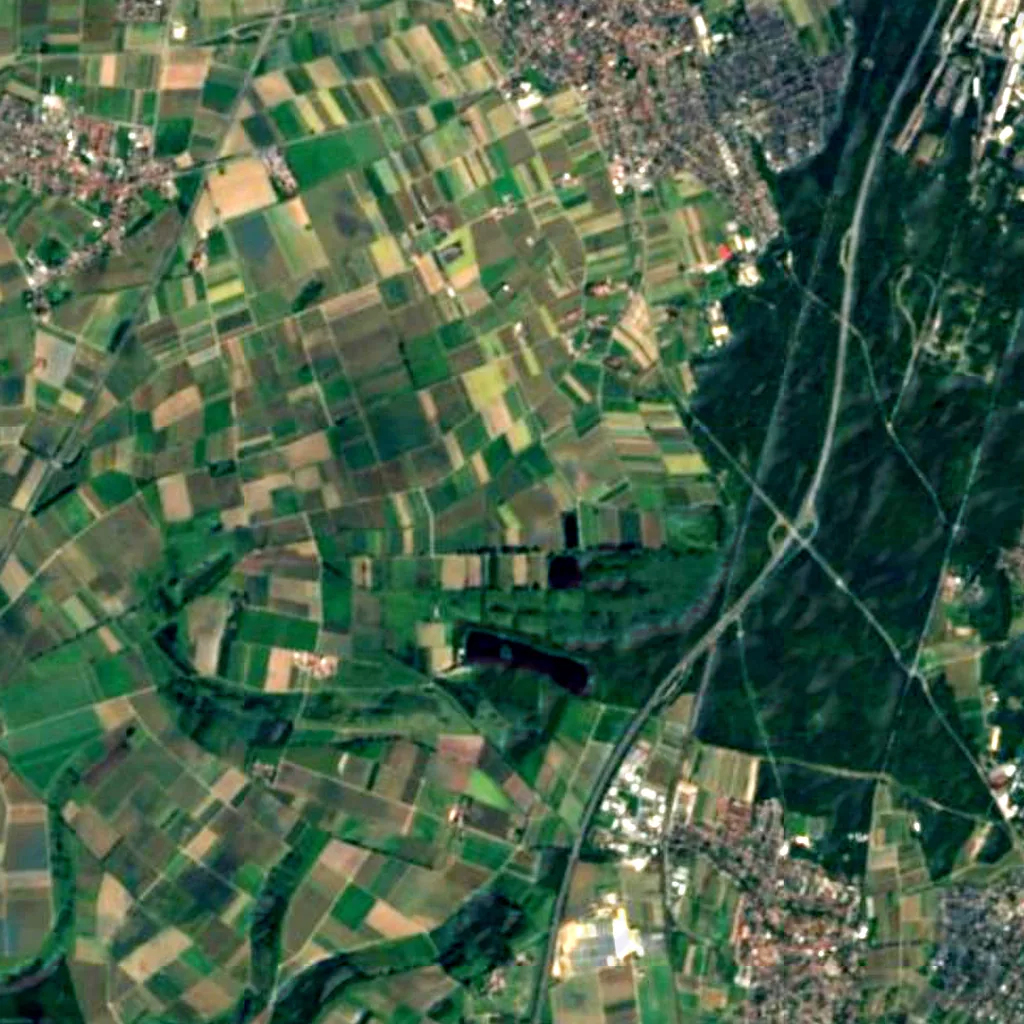 Hessische Altneckarschlingen vu d'en haut (Sentinel-2)