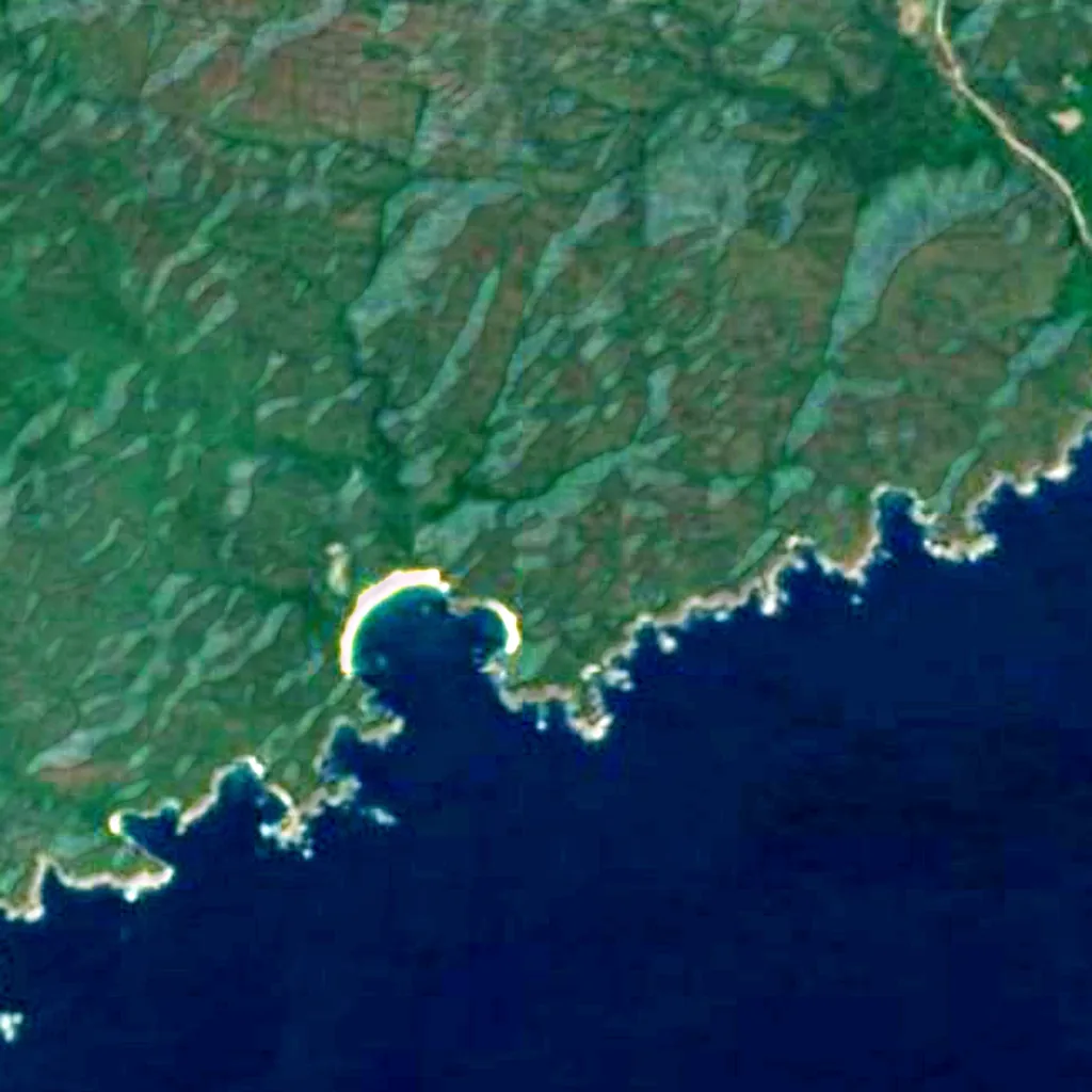 Huatulco National Park von oben gesehen (Sentinel-2)