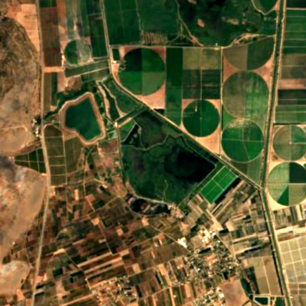Hula Nature Reserve seen from above (Sentinel-2)