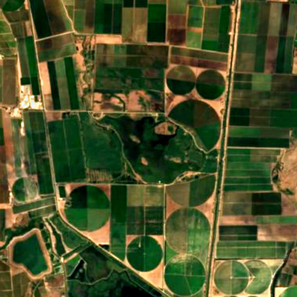 Hula Valley seen from above (Sentinel-2)