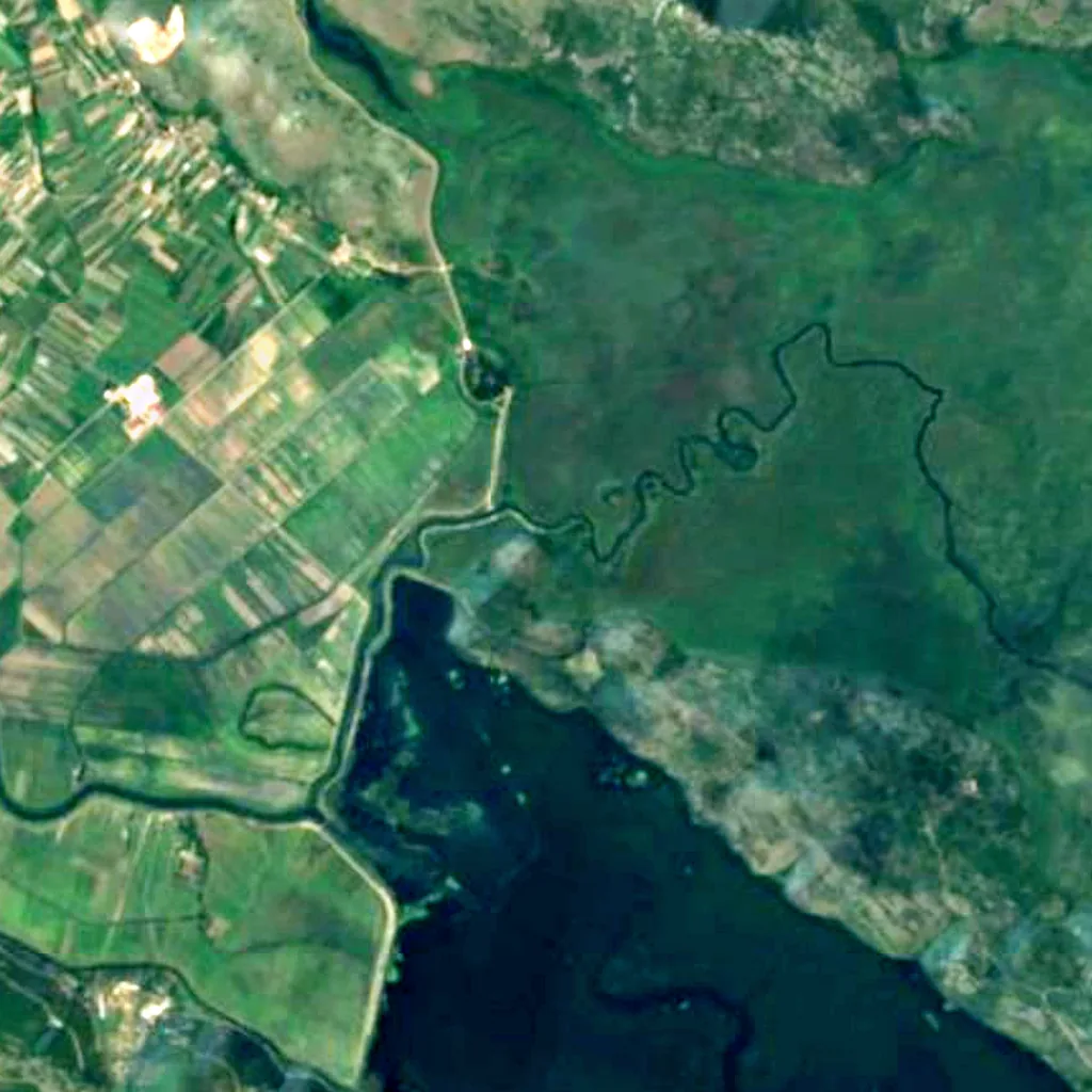 Hutovo Blato Nature park seen from above (Sentinel-2)