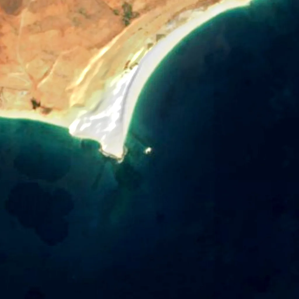 Ilhéu de Curral Velho and adjacent coast Important Bird Area seen from above (Sentinel-2)