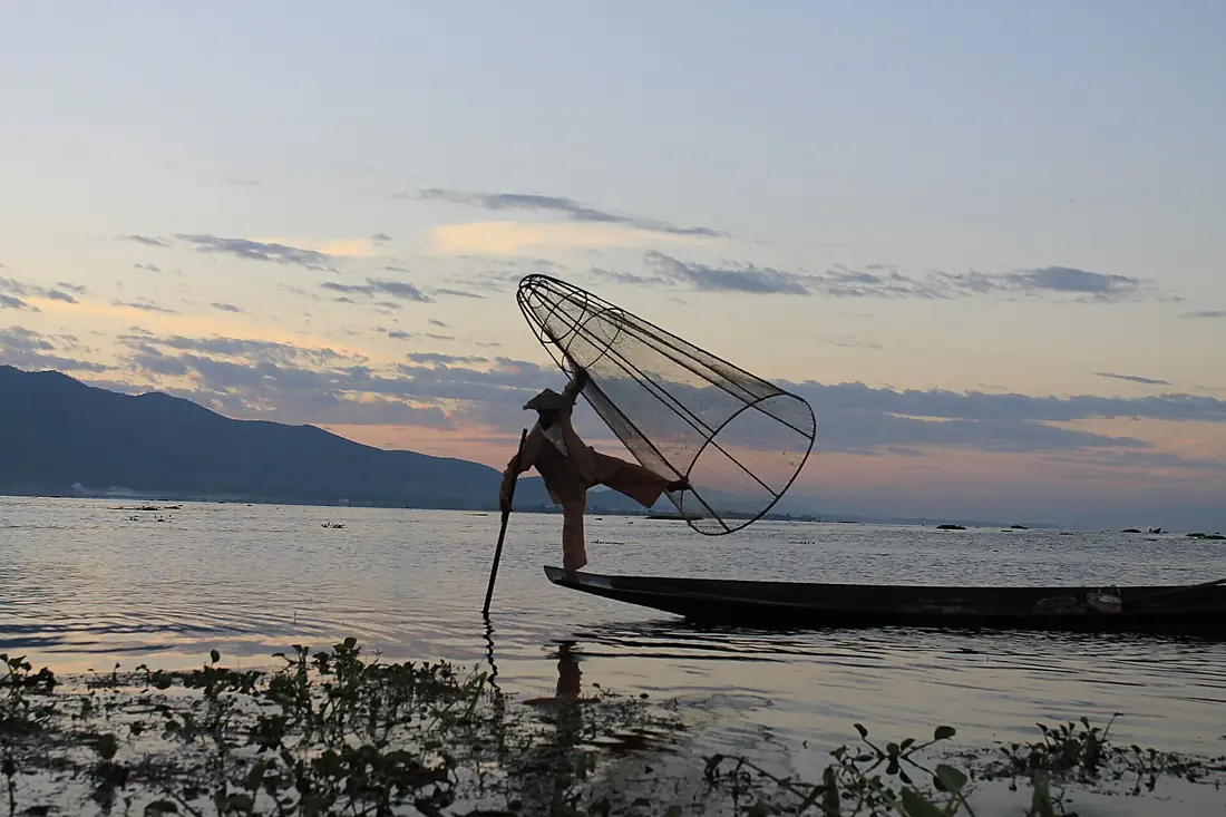 Fisherman on Inle Lake Myanmar